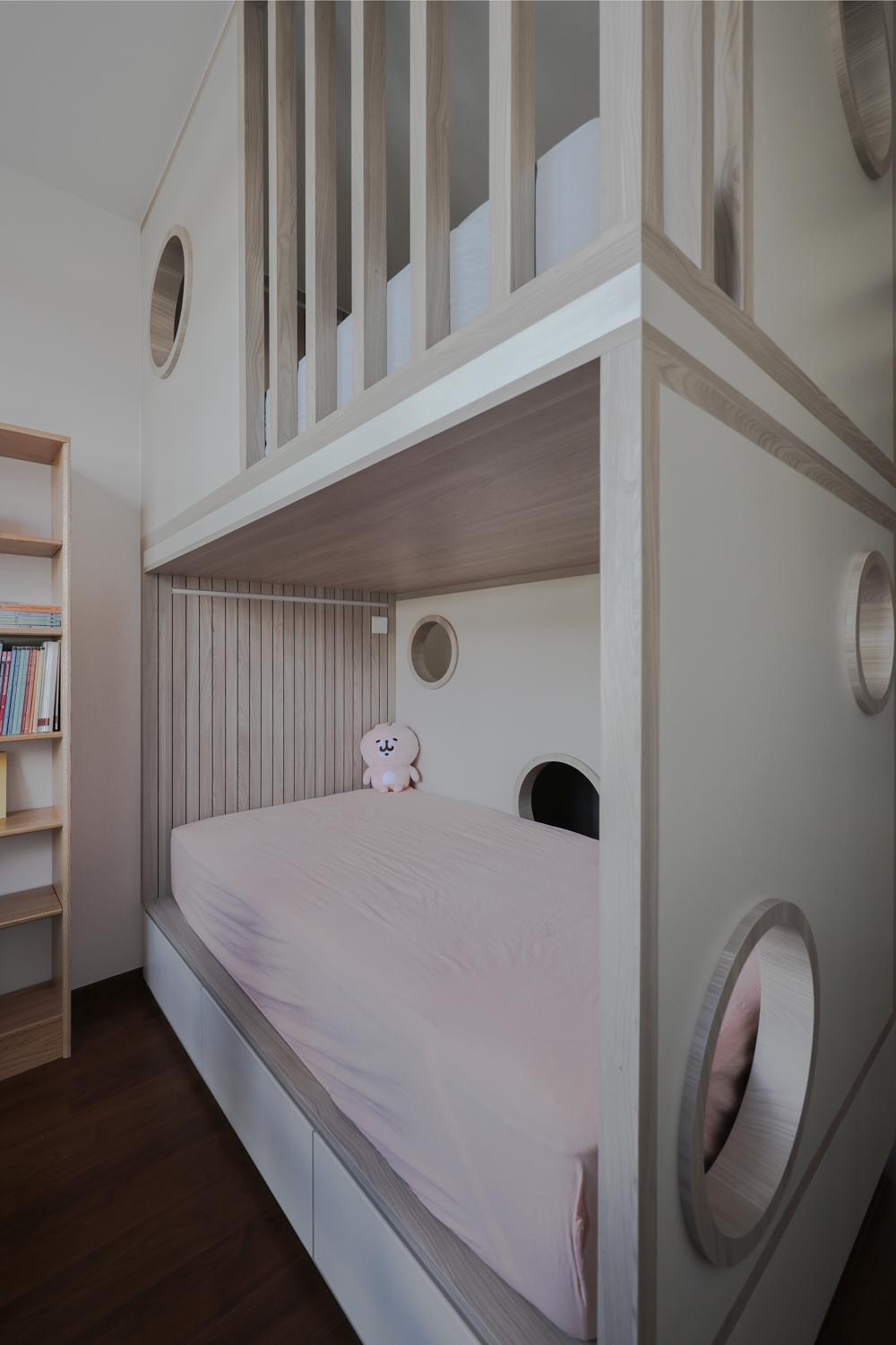 Modern Bedroom with Feature Wall and Built-in Bed