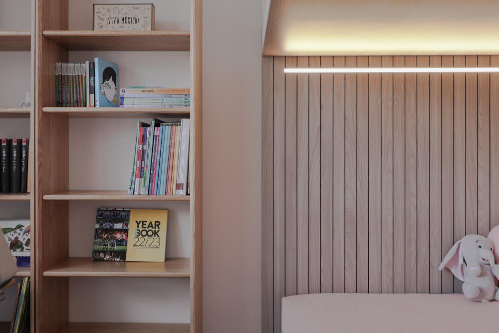 Modern Bedroom with Feature Wall and Built-in Bed