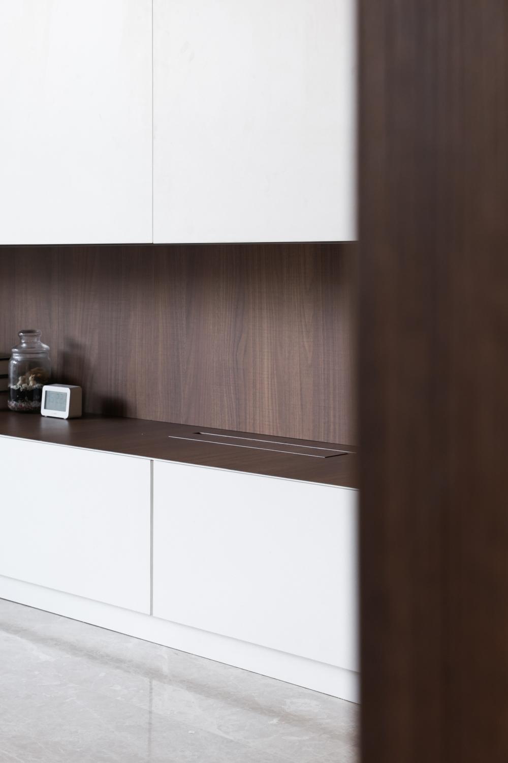 Asian Living Room with Storage Cabinets and Display Cabinets