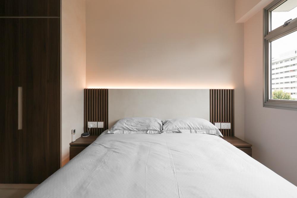 Modern Bedroom with Cove Lighting and Wardrobe