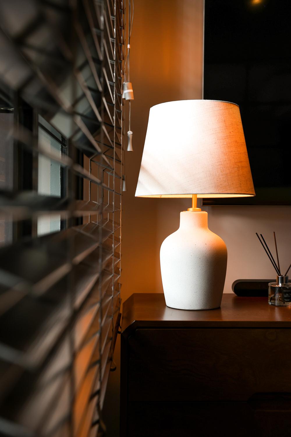 Industrial Living Room with Lamps and Table Lamp