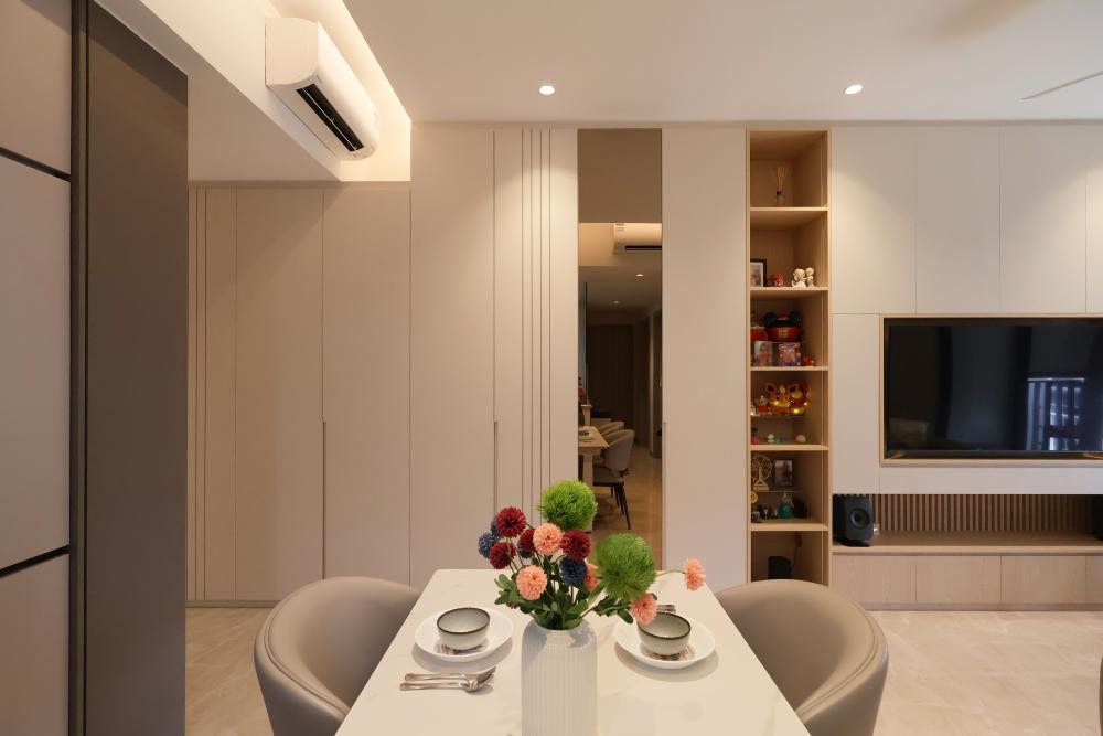 Contemporary Living Room with Sofa and TV