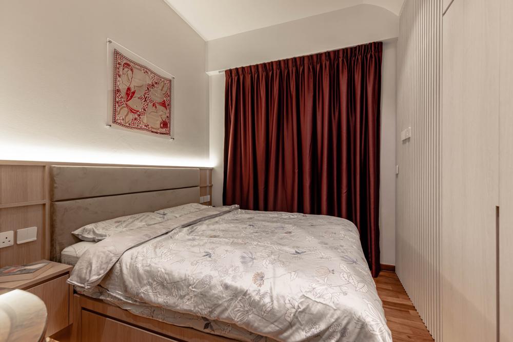 Asian Bedroom with Wardrobe and Built-in Bed