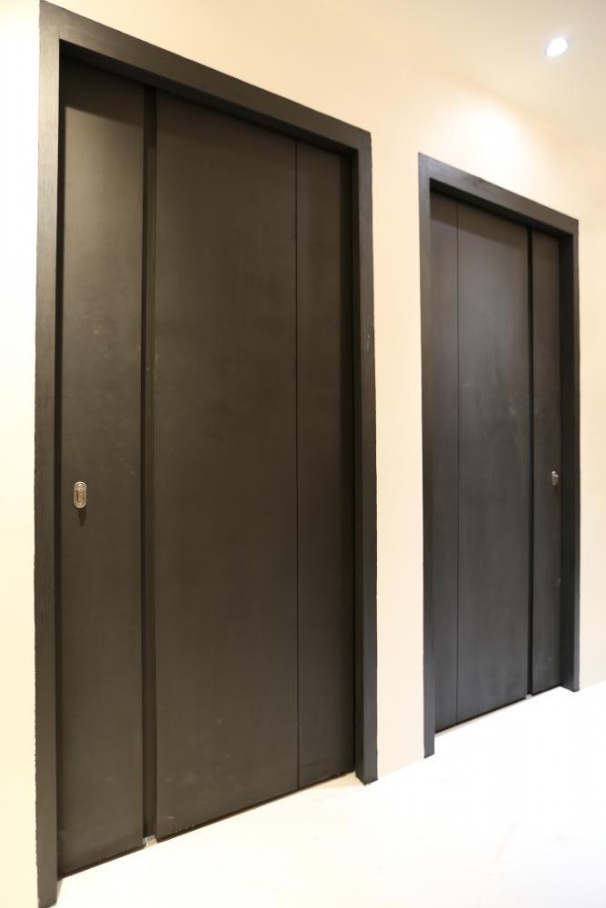 Contemporary Entryway with Doors and Metal Doors