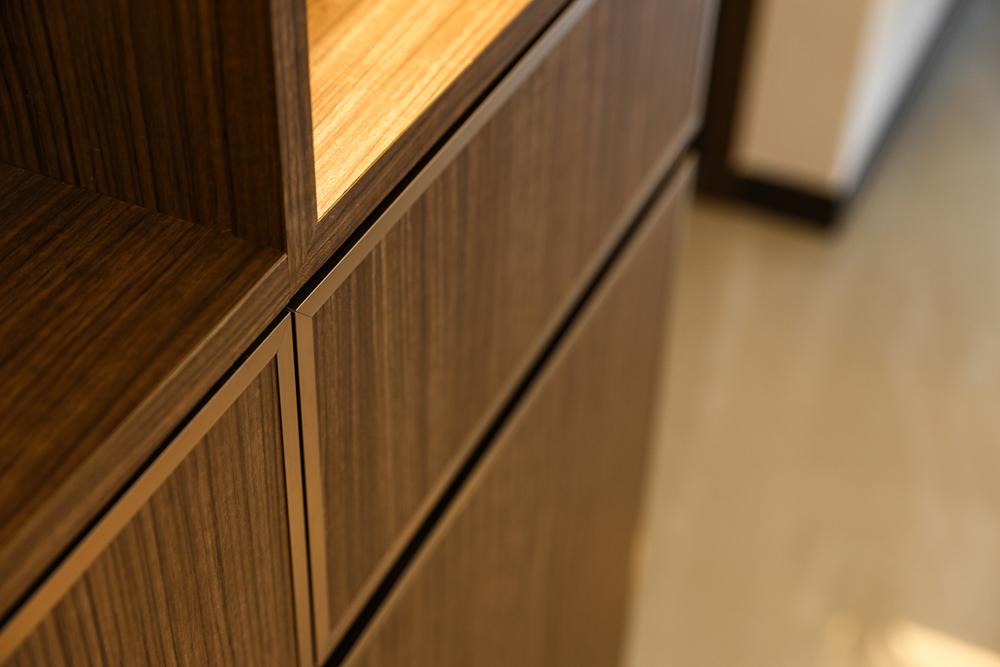 Modern Living Room with Storage Cabinets and Display Cabinets
