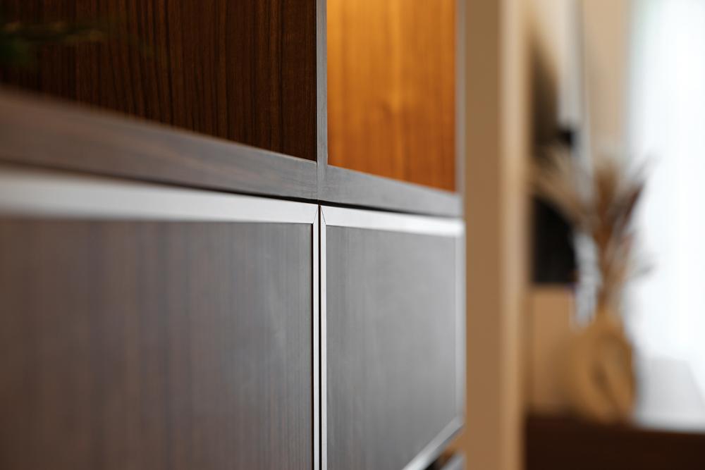 Modern Living Room with Storage Cabinets and Display Cabinets