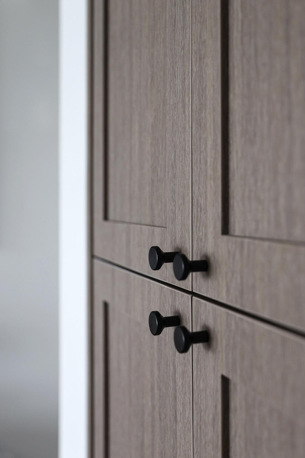 Asian Foyer with Storage Cabinets and Shoe Cabinets