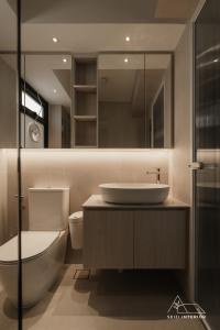Minimalist Bathroom at 306A Tengah