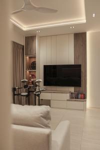 Minimalist Living Room at Woodleigh Residences