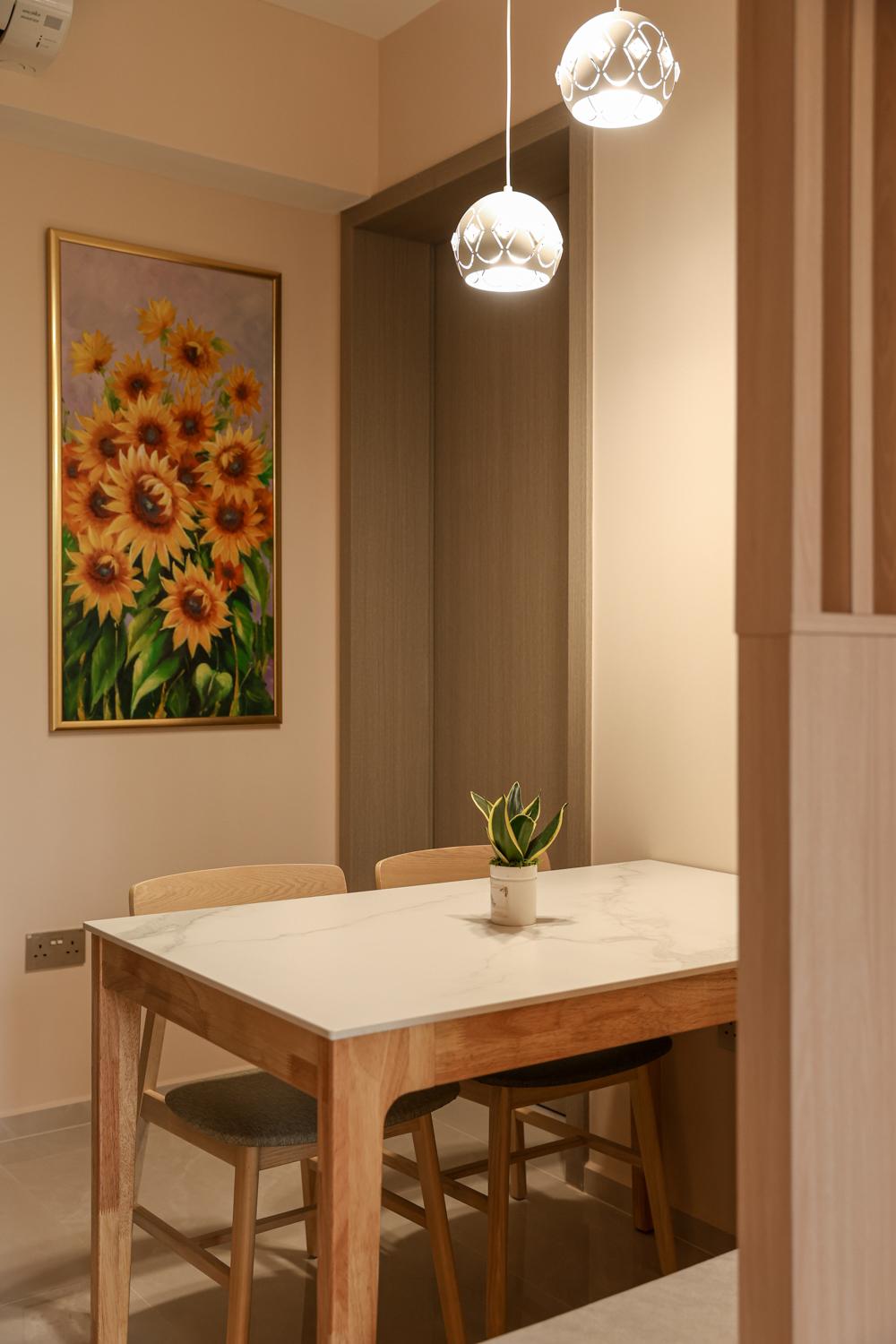 Scandinavian Dining Room with Settee and Sofa