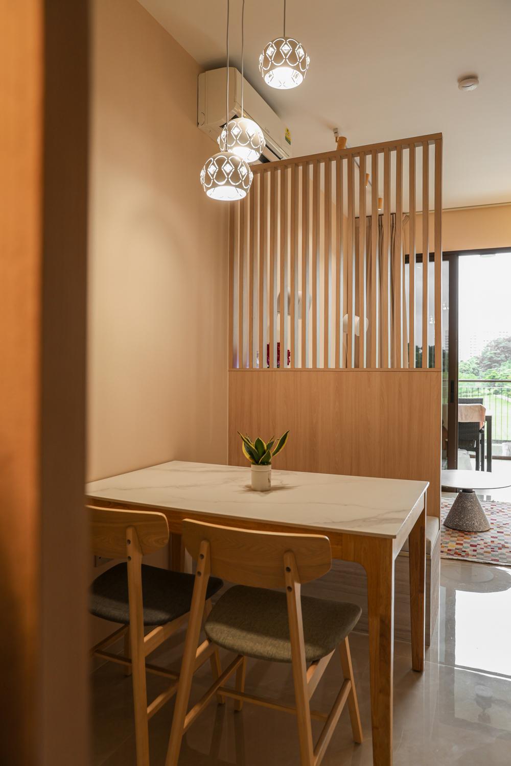 Scandinavian Dining Room with Settee and Sofa