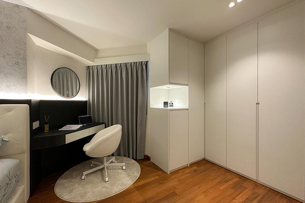 Minimalist Bedroom with Wardrobe and Bedroom Dresser