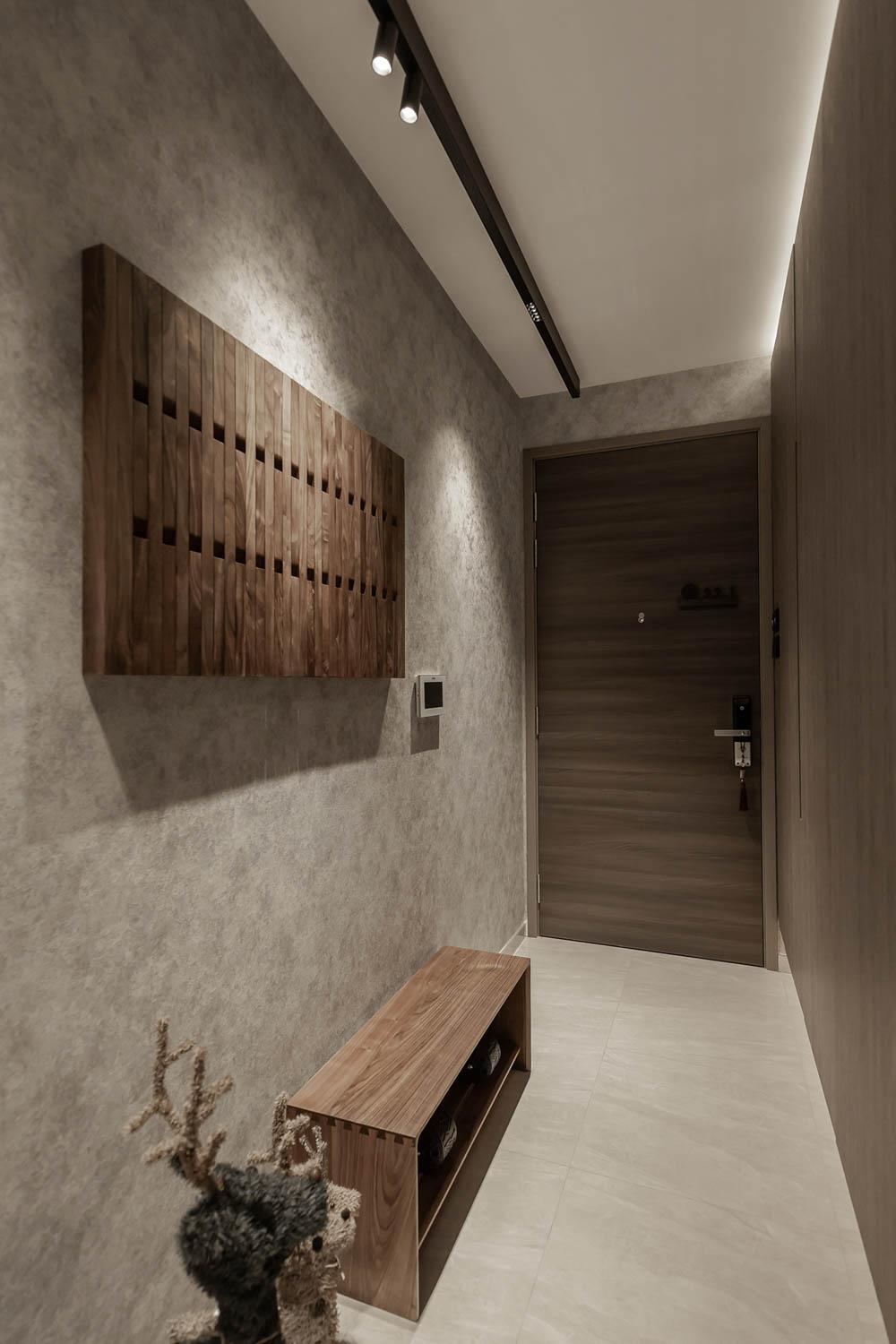 Modern Foyer with Storage Cabinets and Shoe Cabinets