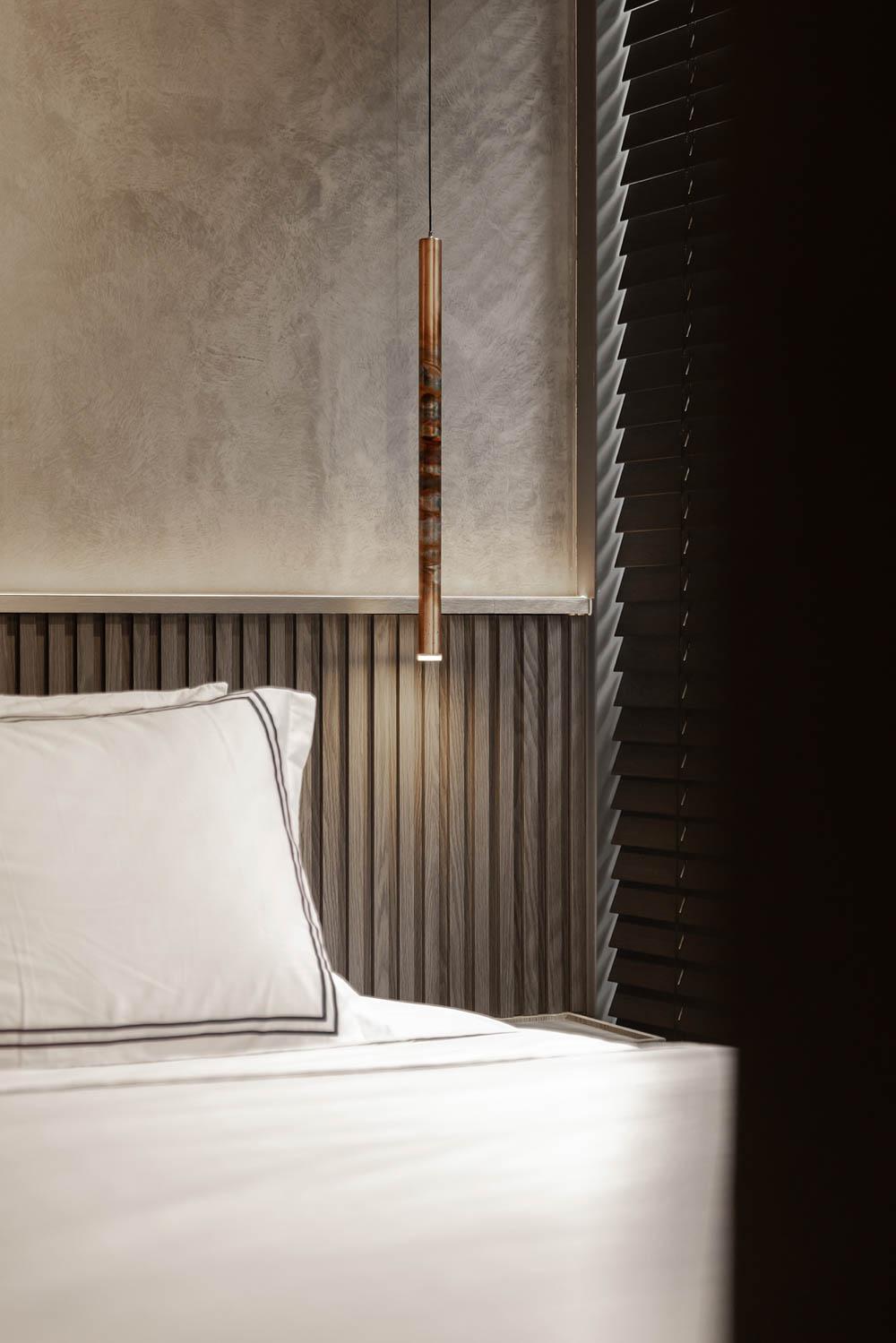 Modern Bedroom with Built-in Bed and Bedside Table