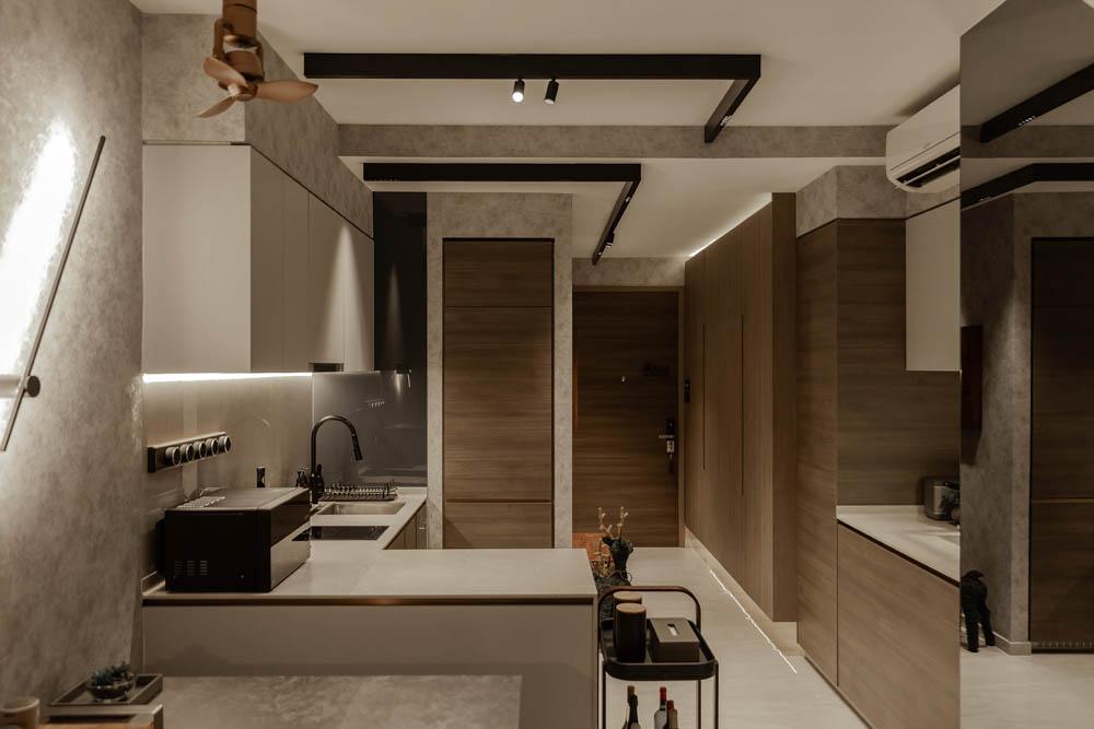 Modern Kitchen with Open Kitchen and Storage Cabinets