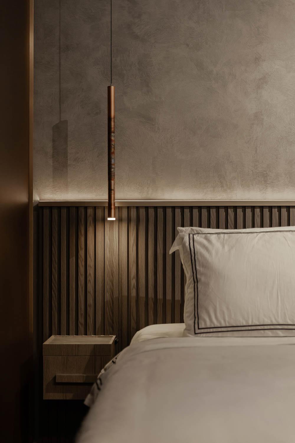 Modern Bedroom with Feature Wall and Built-in Bed