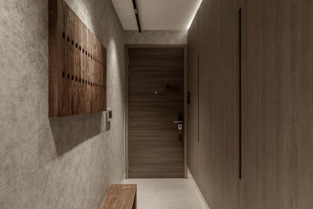 Modern Foyer with Storage Cabinets and Shoe Cabinets