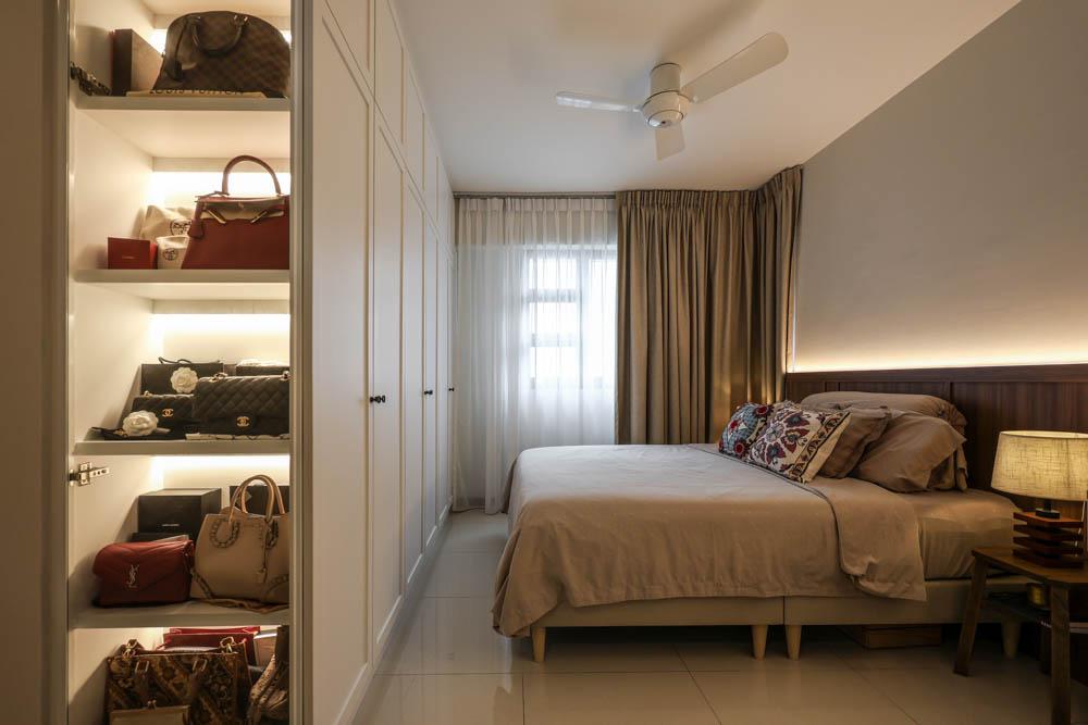 Modern Bedroom with Wardrobe and Built-in Bed