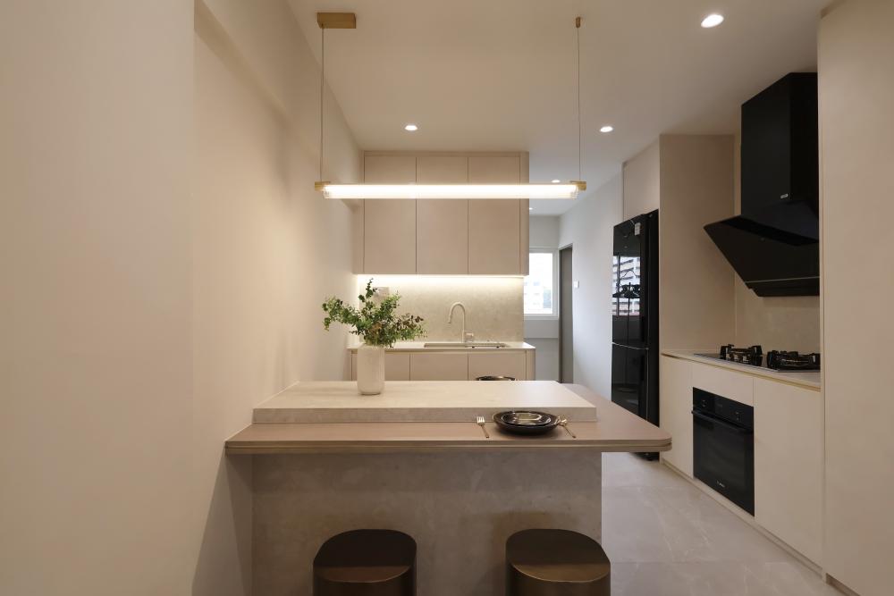 Modern Kitchen with Kitchen Window and Open Kitchen