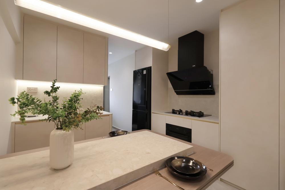 Modern Kitchen with Kitchen Window and Open Kitchen