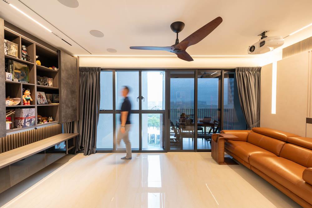 Modern Living Room with TV Console and Storage Cabinets