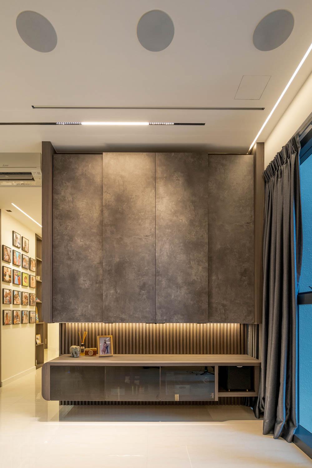 Modern Living Room with TV Console and Storage Cabinets