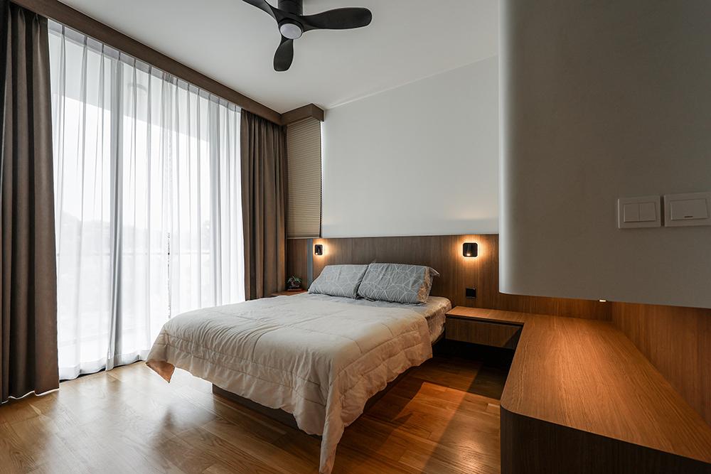 Modern Bedroom with Wardrobe and Built-in Bed