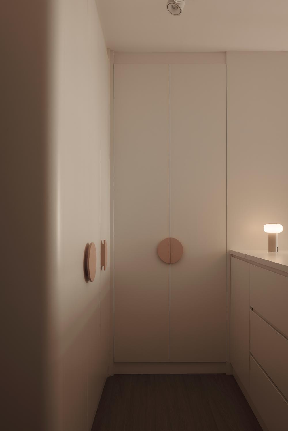 Scandinavian Bedroom with Wardrobe and Storage Cabinets