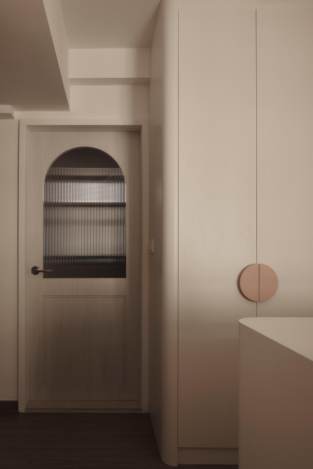 Scandinavian Bedroom with Wardrobe and Doors
