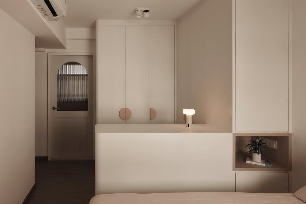 Scandinavian Bedroom with Wardrobe and Closet