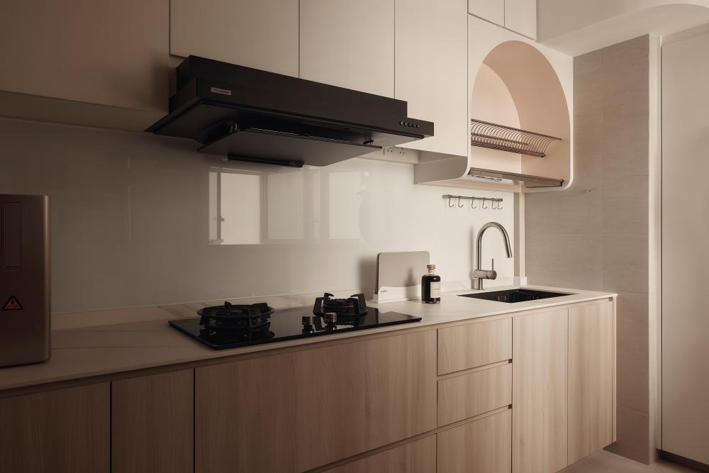 Scandinavian Kitchen with Countertop and Kitchen Accessories