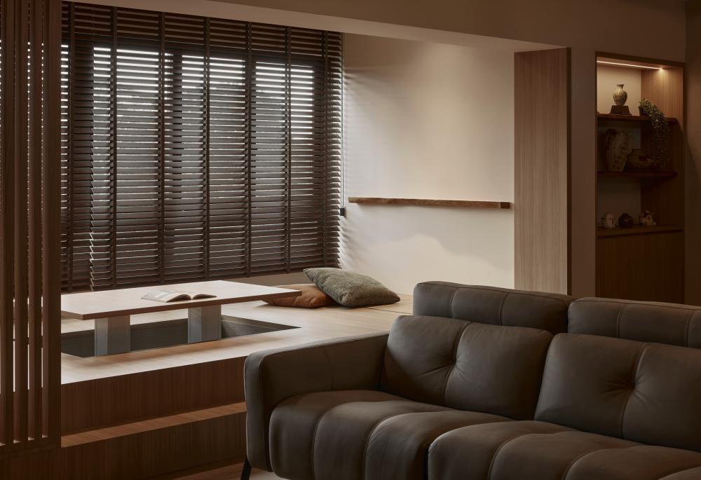 Asian Living Room with Sofa and Coffee Table