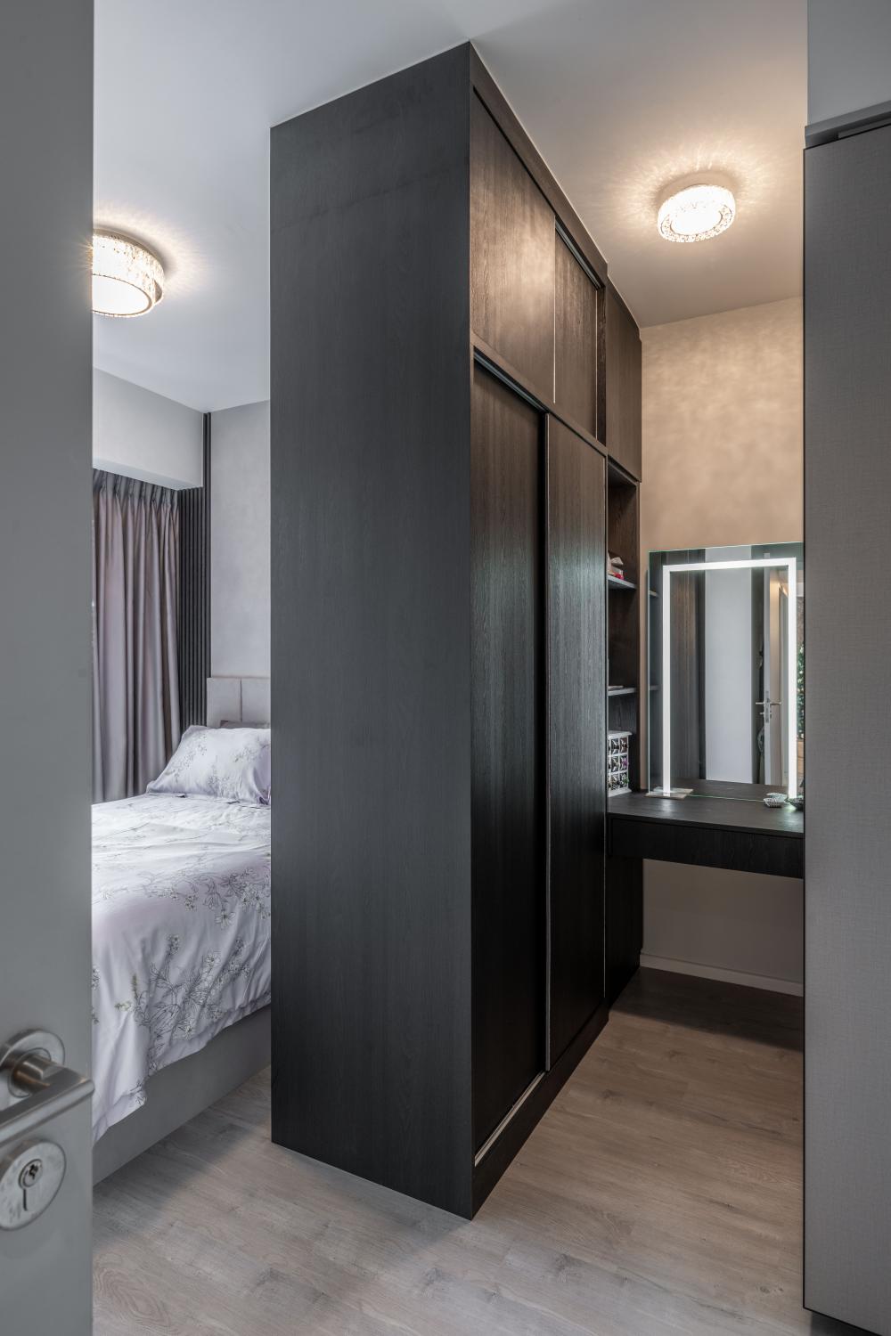 Contemporary Bedroom with Wardrobe and Closet