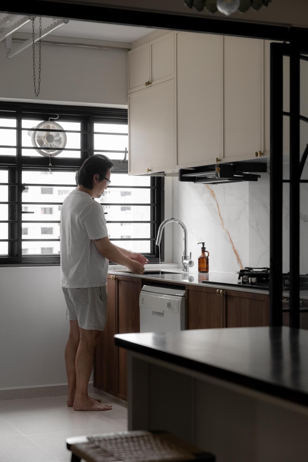 Vintage Kitchen with Countertop and Kitchen Island
