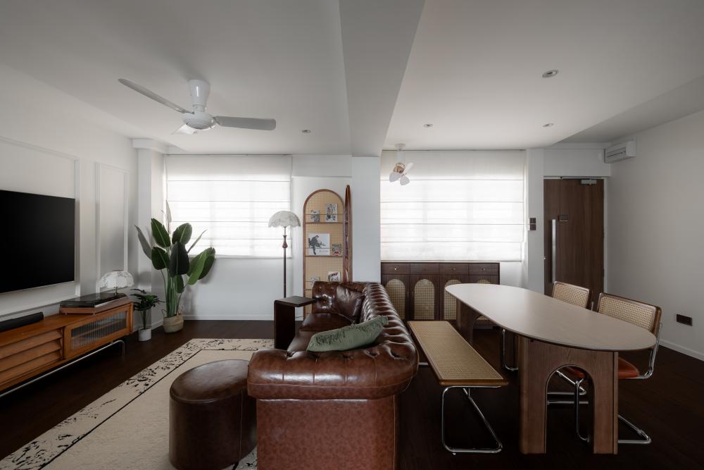 Vintage Living Room with TV Console and Wood TV Console