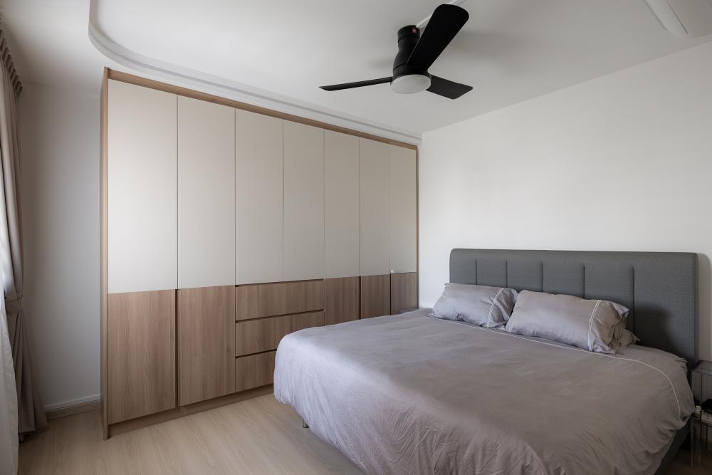 Contemporary Bedroom with Wardrobe and Closet