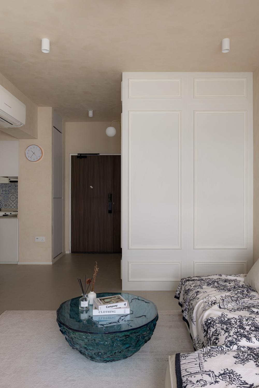 Scandinavian Entryway with Small Storage and Shoe Cabinets