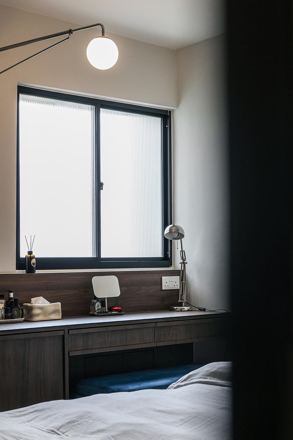 Vintage Bedroom with Bedroom Dresser and Lighting