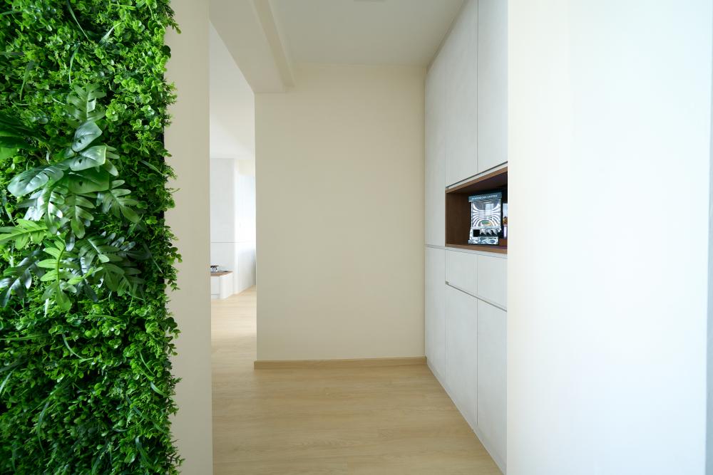 Minimalist Entryway with Shoe Rack and Small Storage