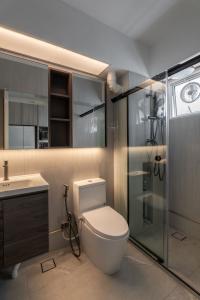 Contemporary Bathroom at Resale 5 Room HDB @ punggol