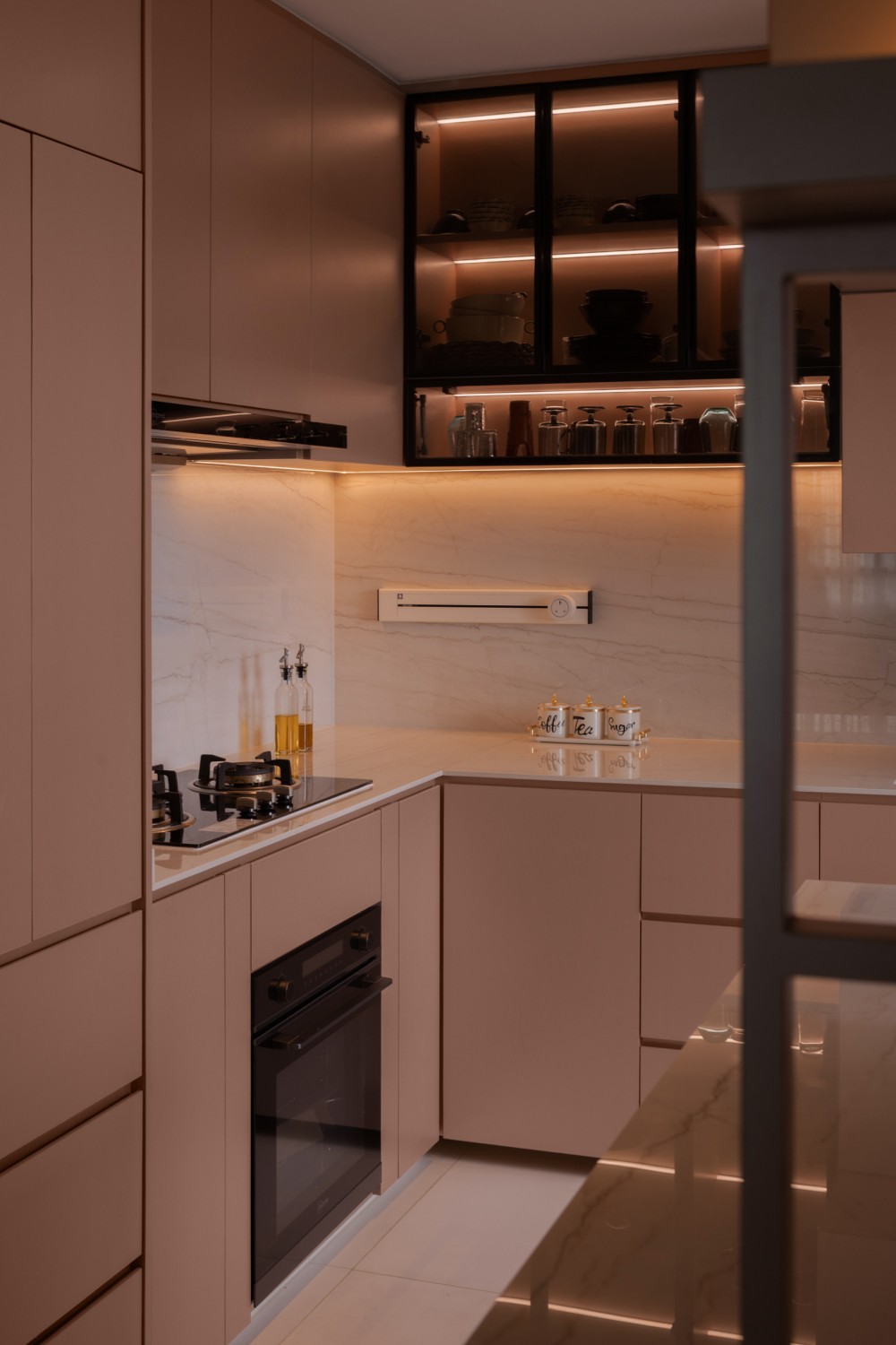 Modern Kitchen with Countertop and Cupboard