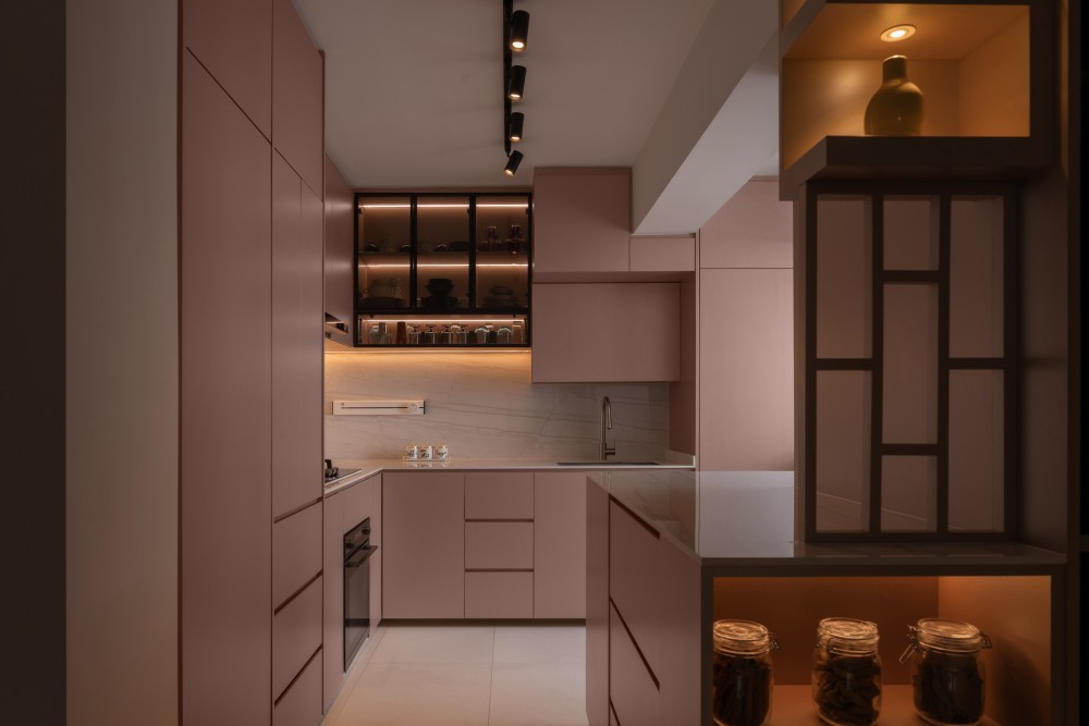 Modern Kitchen with Countertop and Cupboard
