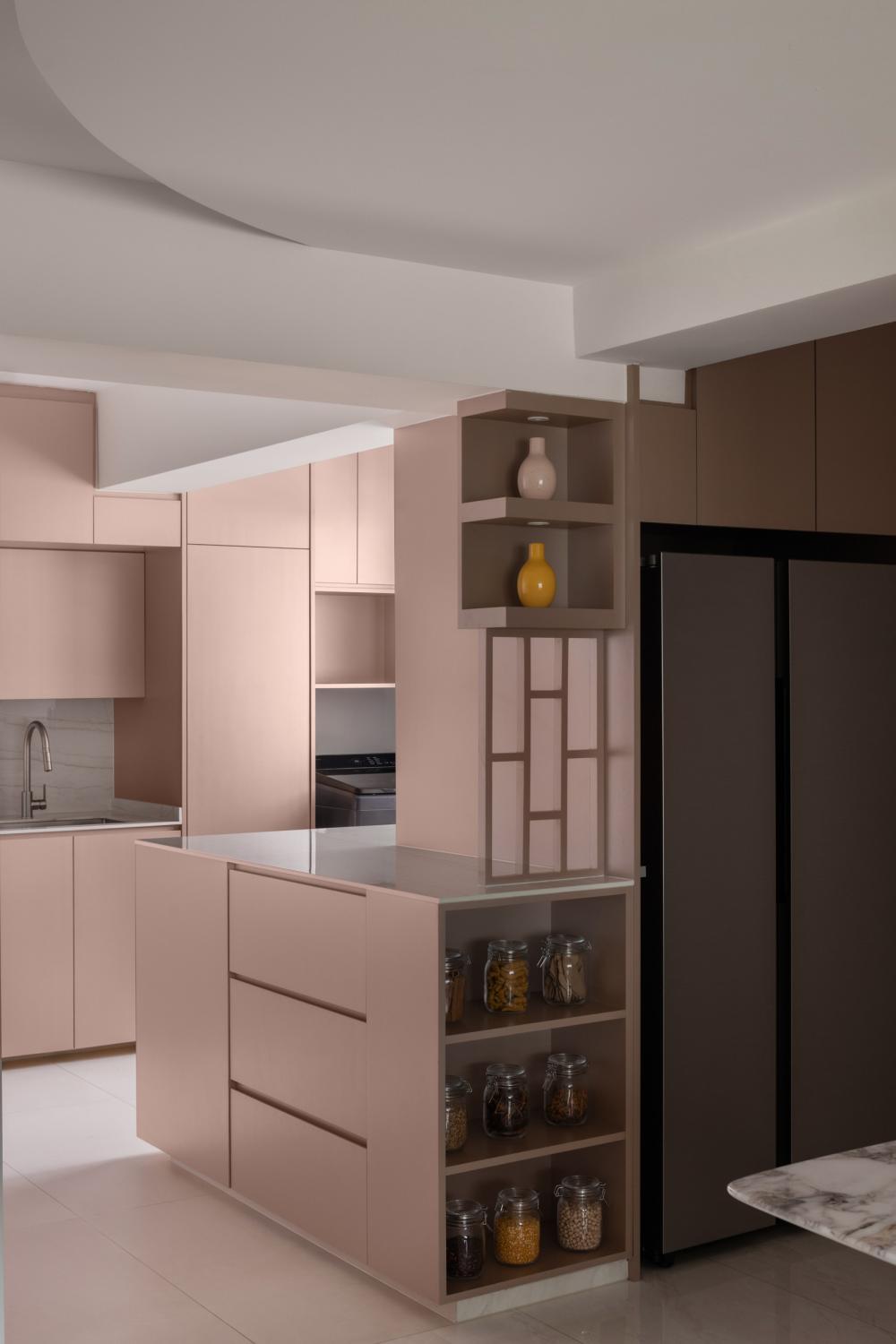 Modern Kitchen with Cupboard and Storage Cabinets