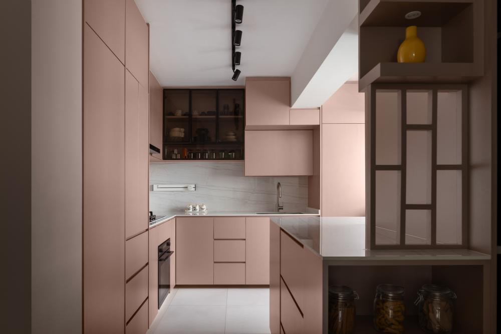 Modern Kitchen with Countertop and Cupboard