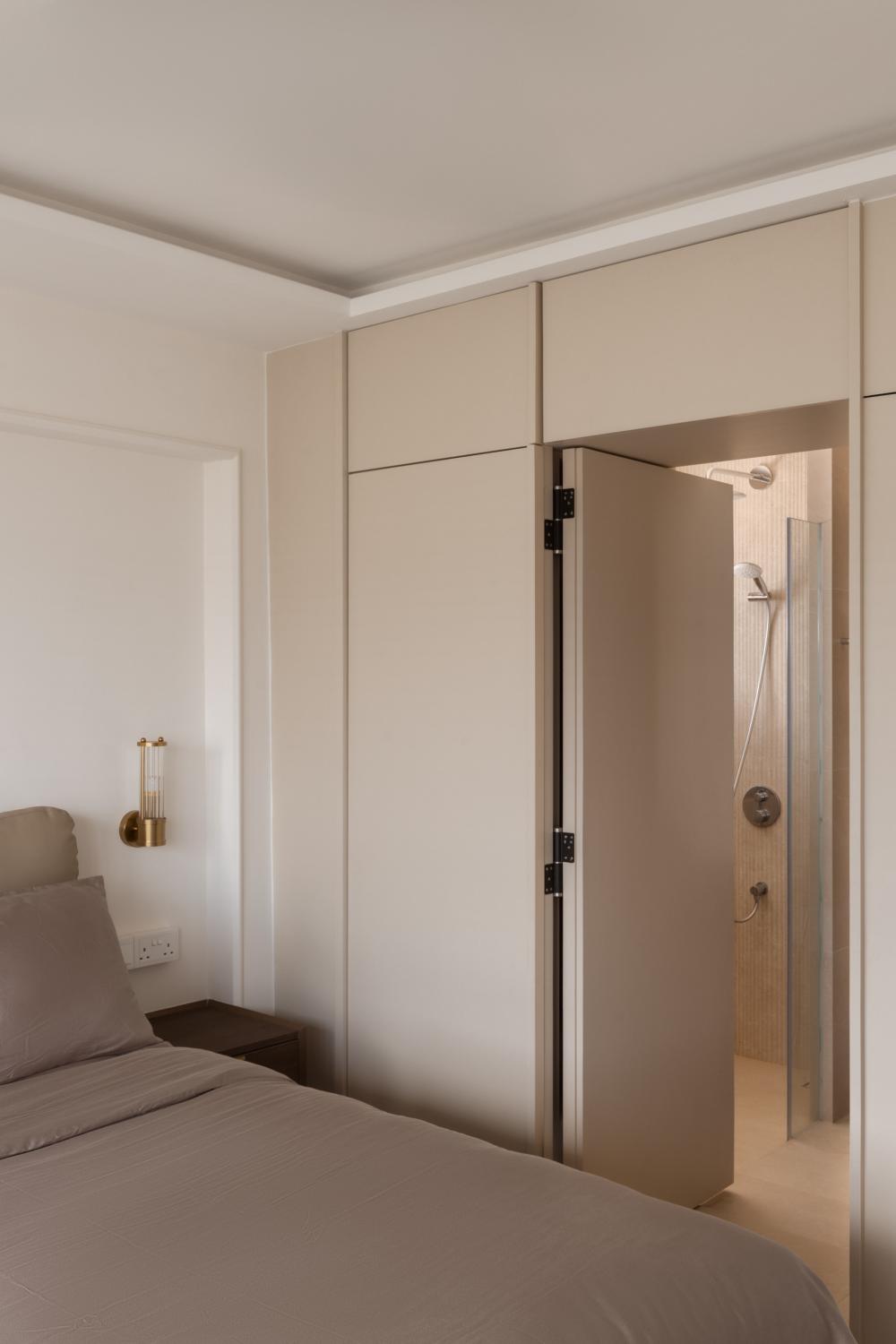 Modern Bedroom with Bed and Lighting