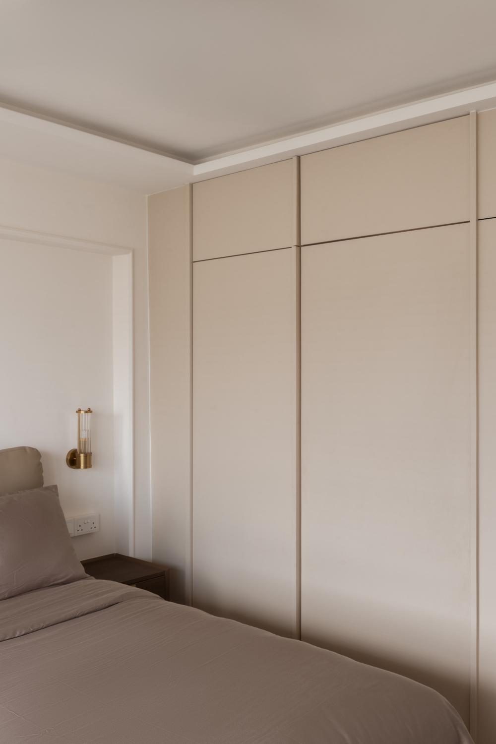Modern Bedroom with Bedside Table and Storage Cabinets