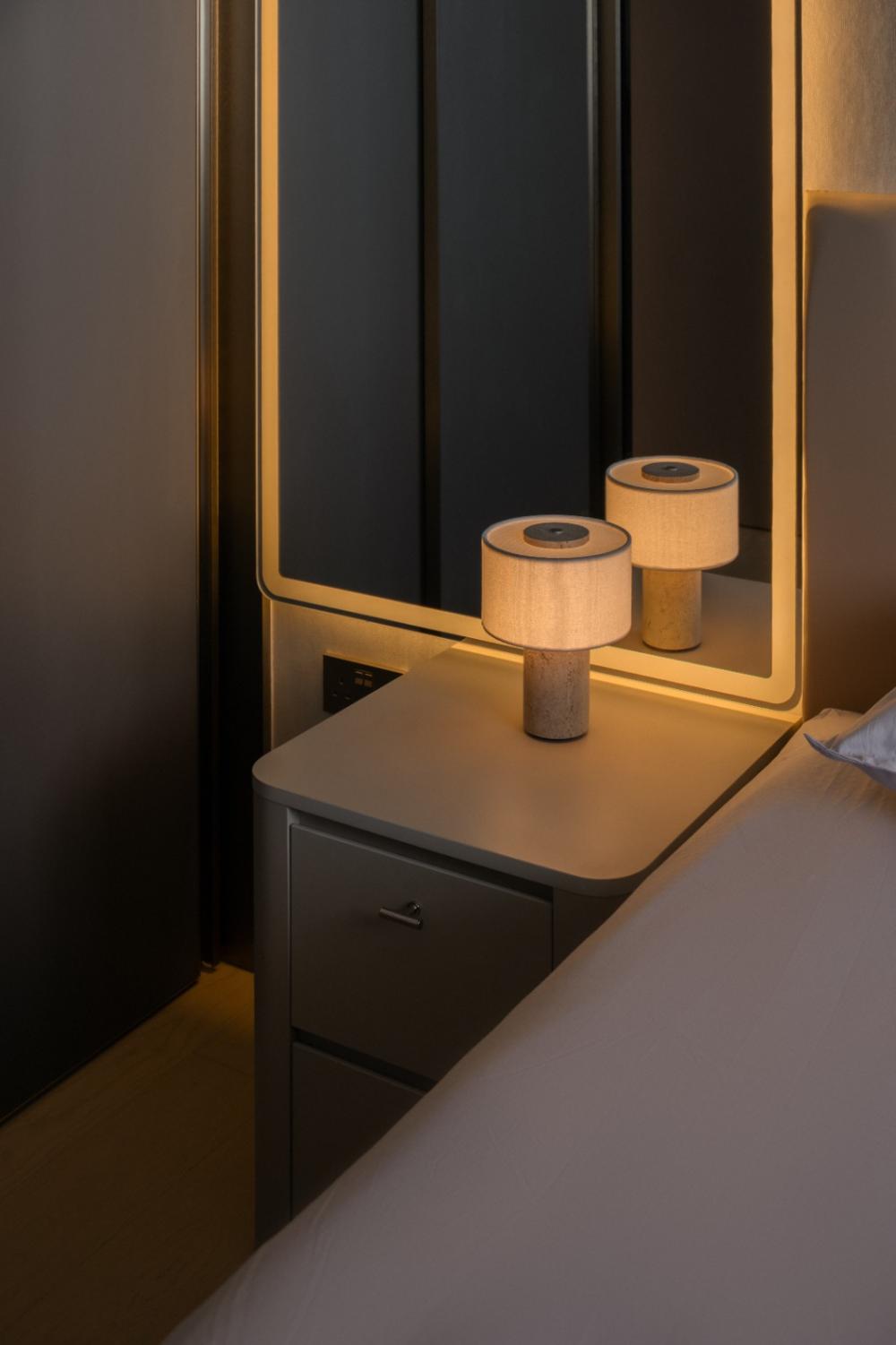 Modern Bedroom with Lighting and Lamps