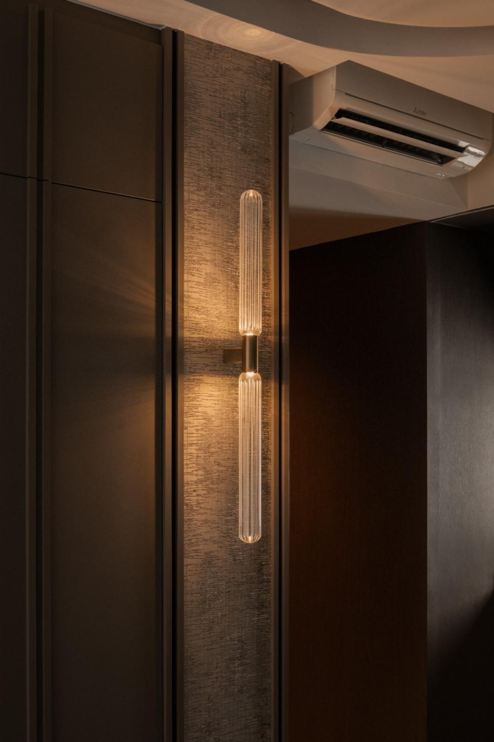 Modern Living Room with TV Console and Cove Lighting