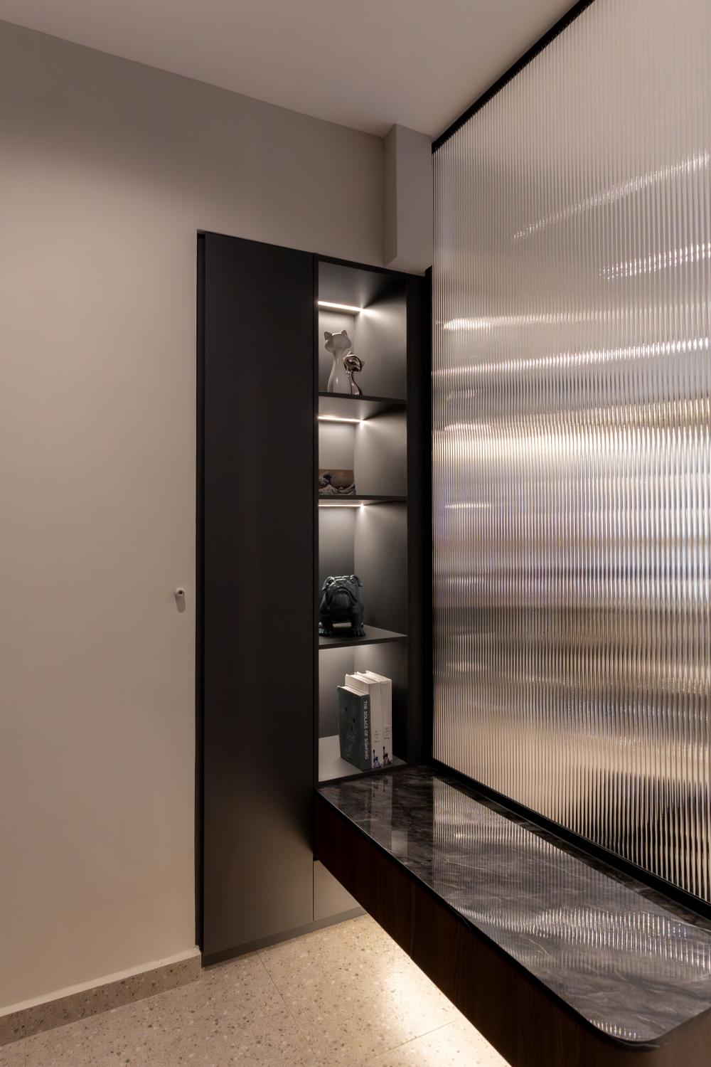 Contemporary Entryway with Small Storage and Doors