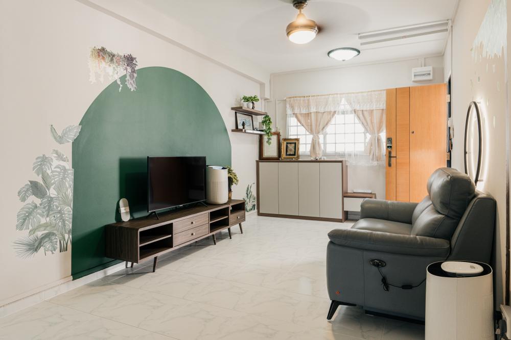 Contemporary Study with Settee and Sofa